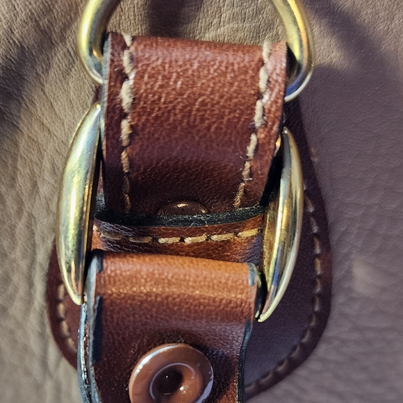 Carriage House Leather Boston Bag Vintage 80's Tan & Brown EUC - Picture 11 of 17